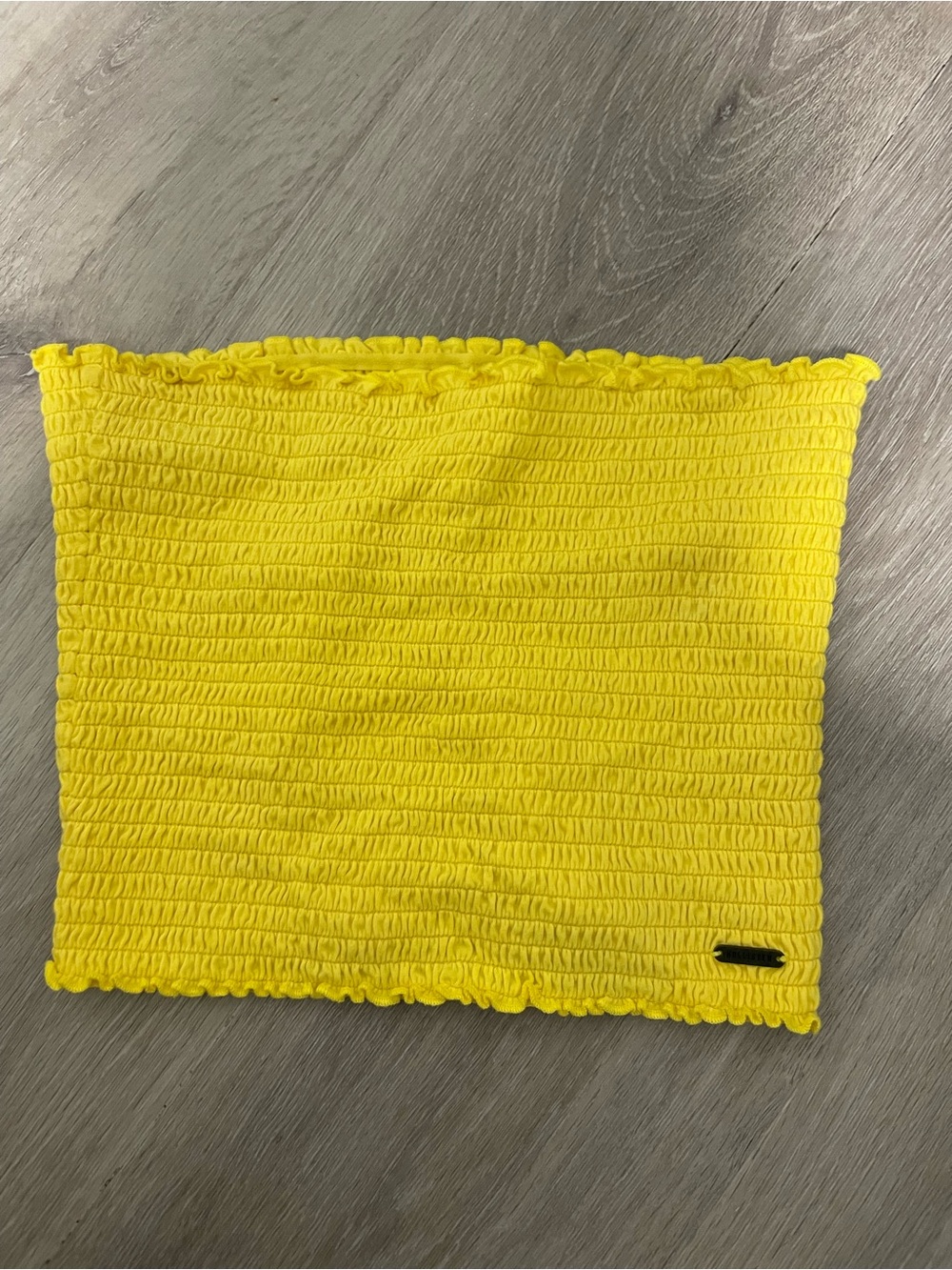 Hollister Yellow Smocked top